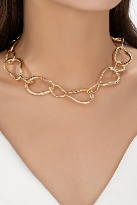 Very Carrot Gilded Edge Chunky Link Necklace