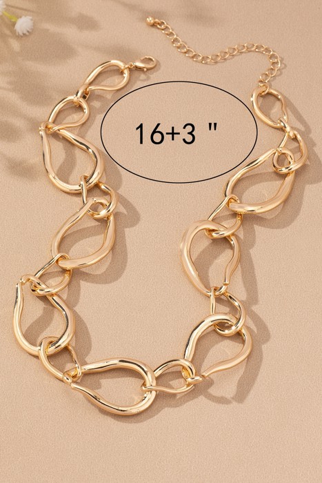 Very Carrot Gilded Edge Chunky Link Necklace