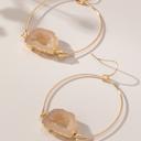  Very Carrot Agate Illusion Hoop Earrings