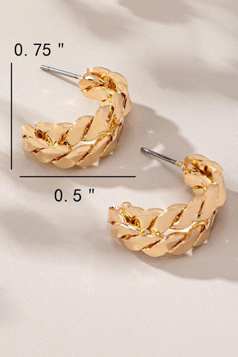 Very Carrot Braided Double Hoop Earrings
