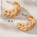  Very Carrot Braided Double Hoop Earrings