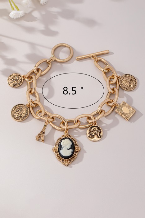 Very Carrot Parisian Keepsake Charm Toggle Bracelet
