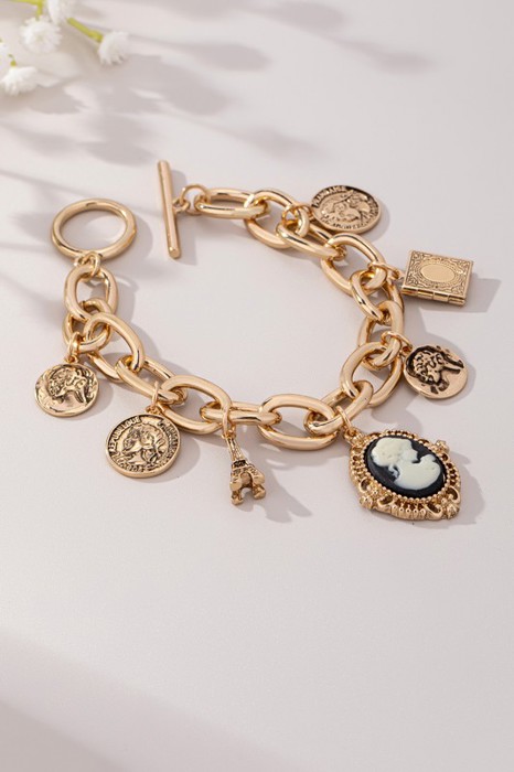 Very Carrot Parisian Keepsake Charm Toggle Bracelet
