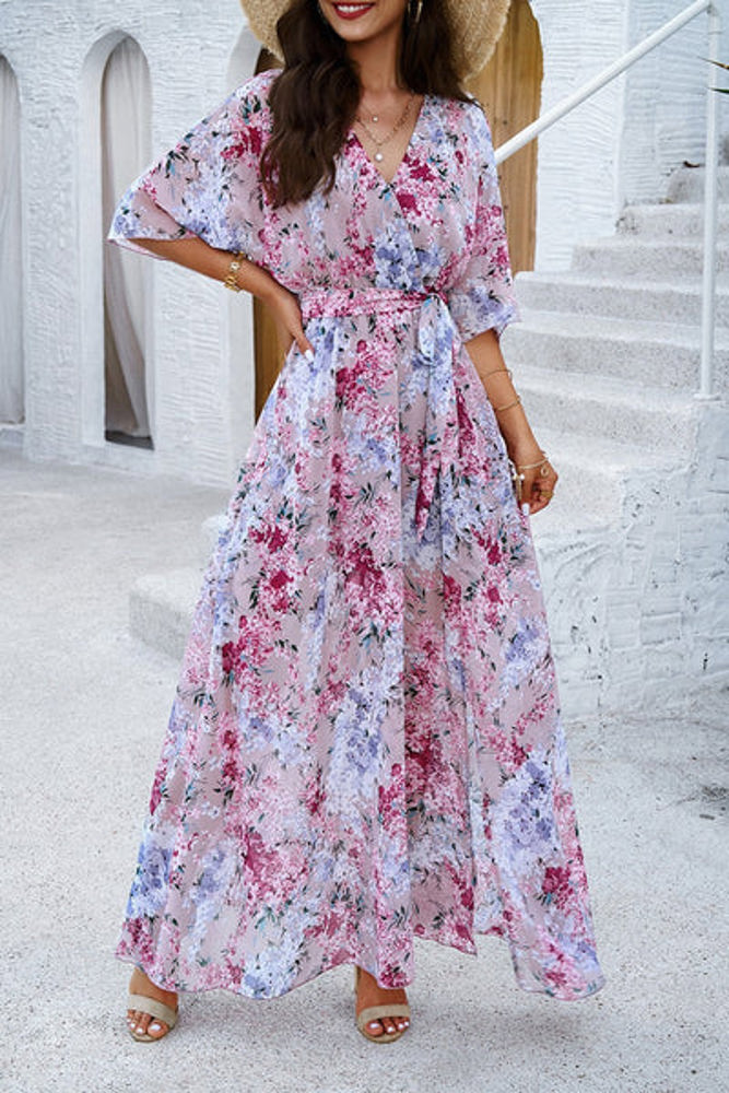 Love Kuza Garden Glow Maxi Wrap Dress