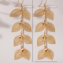  Very Carrot Golden Canopy Leaf Drop Earrings