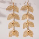  Very Carrot Golden Canopy Leaf Drop Earrings