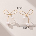  Very Carrot Whisper Bow Pearl Earrings