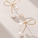  Very Carrot Whisper Bow Pearl Earrings