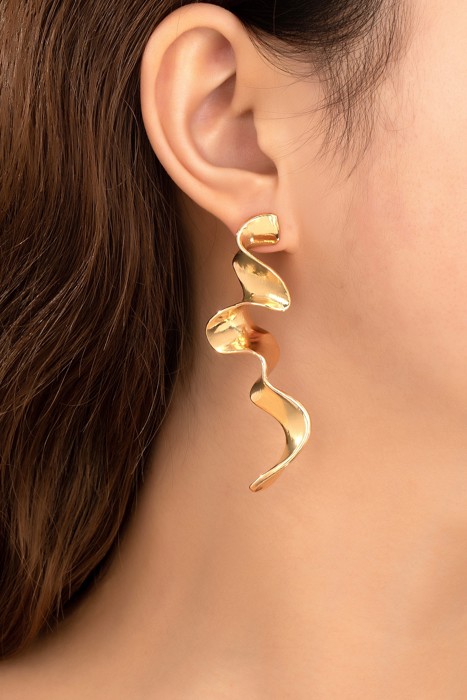 Very Carrot Eternal Spiral Brass Drop Earrings