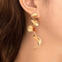  Very Carrot Eternal Spiral Brass Drop Earrings