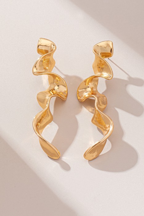 Very Carrot Eternal Spiral Brass Drop Earrings