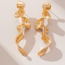  Very Carrot Eternal Spiral Brass Drop Earrings
