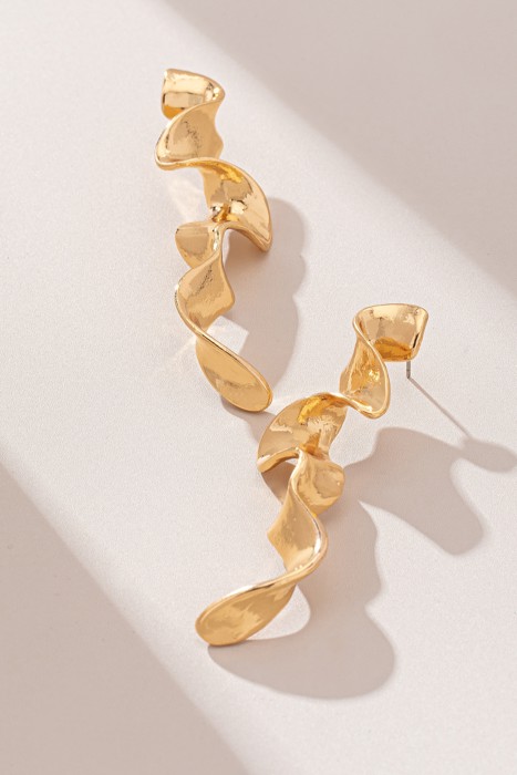 Very Carrot Eternal Spiral Brass Drop Earrings