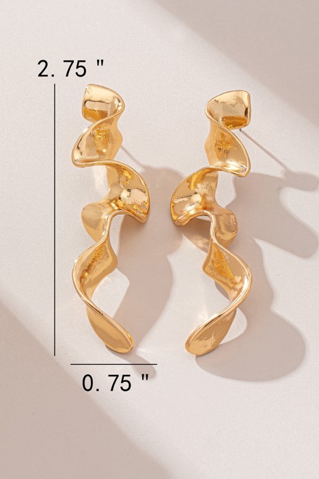 Very Carrot Eternal Spiral Brass Drop Earrings