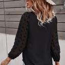  Love Kuza Dotted Sleeves V-Neck Blouse