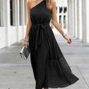  Love Kuza One Shoulder Pleated Maxi Dress