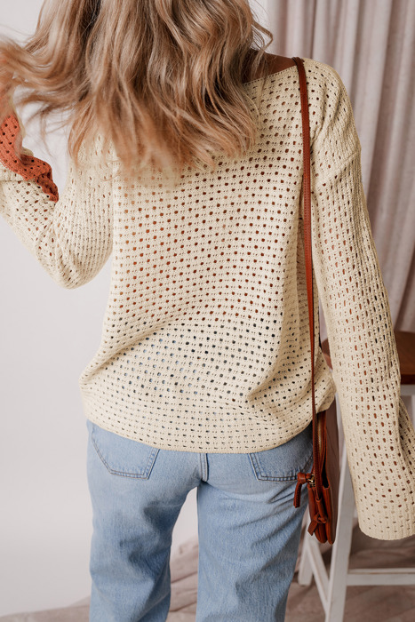Love Kuza - Sunset Glow Crochet Pullover