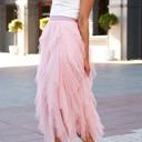  Love Kuza Tulle Tulle Tiered Maxi Skirt