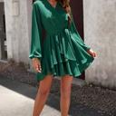  Love Kuza Wrap Front Tiered Ruffled Dress