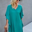  Love Kuza V Neck Dolman Sleeves Dress