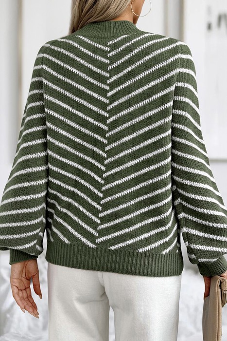 Love Kuza Striped Haven Knit Pullover Sweater