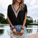  Love Kuza V-Short Dolman Sleeves Boho Top