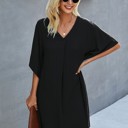  Love Kuza V Neck Dolman Sleeves Dress