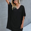  Love Kuza V Neck Dolman Sleeves Dress