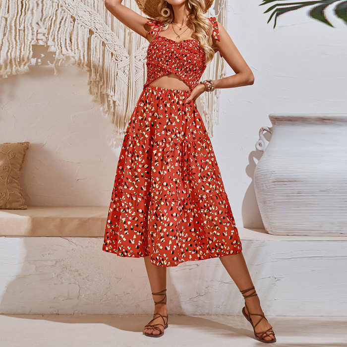 Love Kuza Petal Charm Midi Dress