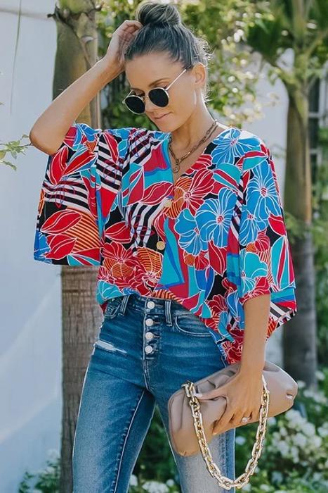 Love Kuza Blossom Breeze Kimono Blouse