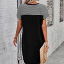  Love Kuza Casual Stripes Loose Fit T-Dress