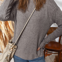  Love Kuza - Cozy Mist Ribbed High Neck