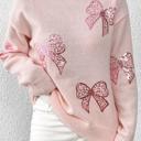  Love Kuza Sequin Bow Bliss Sweater