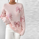  Love Kuza Sequin Bow Bliss Sweater