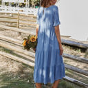  Love Kuza Bell Sleeves Easy Tiered Midi Dress