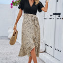  Love Kuza Floral Fusion Wrap Midi Dress
