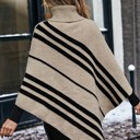  Love Kuza Asymmetrical Stripes Cozy Poncho