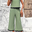  Love Kuza The Wave Trims Top & Capris 2 Pieces Set