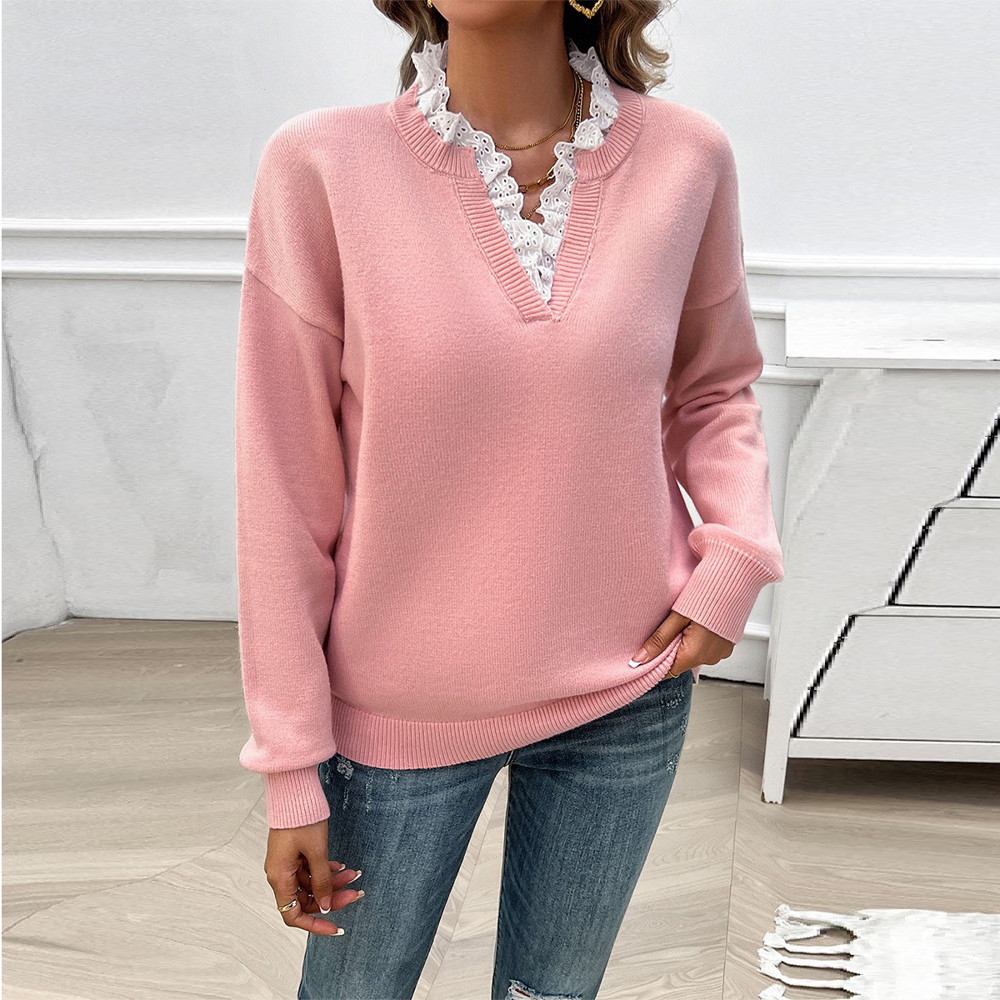 Love Kuza Serene Lace Knit Pullover