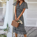  Love Kuza Floral Flounce Midi Dress