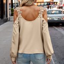  Love Kuza Beige Laced Radiance Blouse