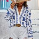  Love Kuza Cobalt Bloom Blouse