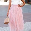  Love Kuza Tulle Tulle Tiered Maxi Skirt