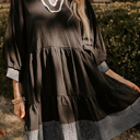  Love Kuza - Twilight Contrast Tiered Dress