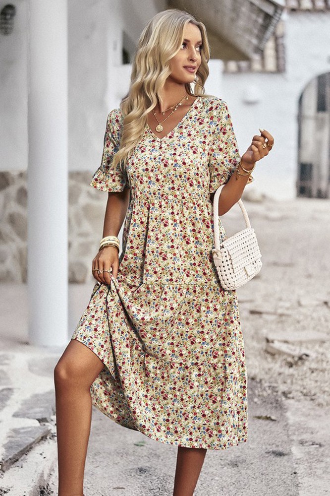 Love Kuza Ditsy Delight Midi Dress