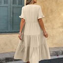  Love Kuza Sunset Stroll Tiered Midi Dress