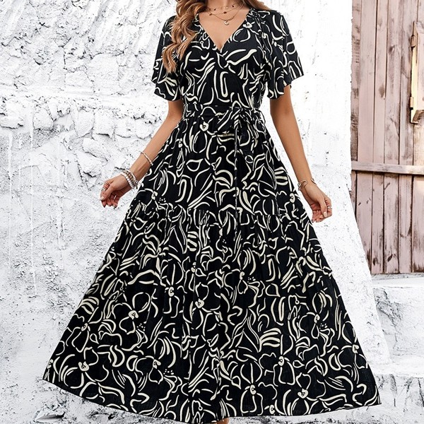 Love Kuza Floral Rhythm Wrap Dress | Jane.com