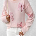  Love Kuza Sequin Bow Bliss Sweater