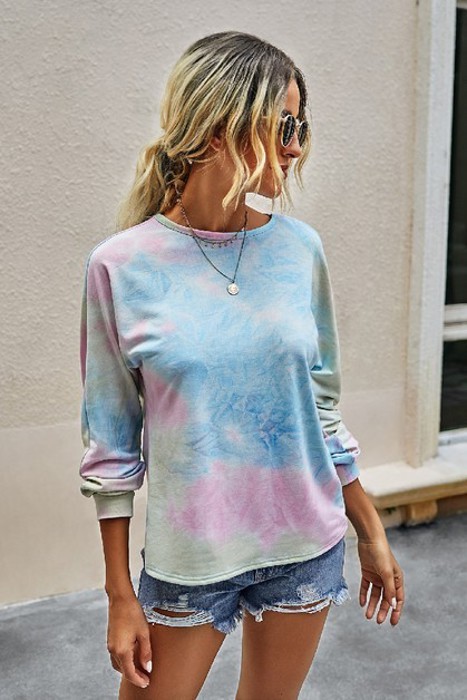 Love Kuza Twist & Shine Tie-Dye Top