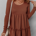  Love Kuza - Cinnamon Spice Tiered Babydoll Dress